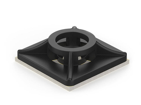 Samolepicí základna pro křížovou montáž stahovacích pásek A-19,0mm B-19,0mm d1-4,3mm