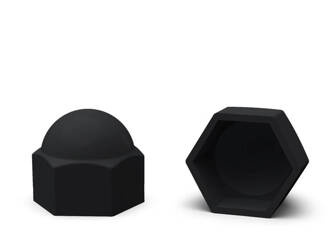 Kołpak ochronny M4 SW-7 do śrub i nakrętek sześciokątnych, RAL9005 (czarny głęboki)