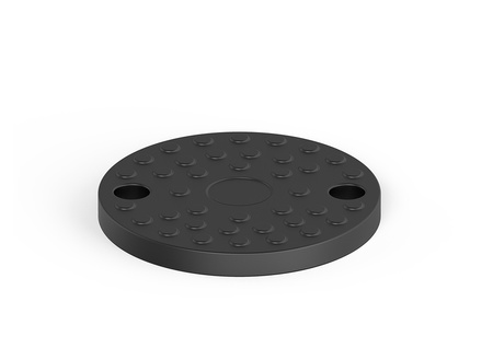 Protiskluzová podložka pro kývavou nohu s montážními otvory D-100mm H-7mm