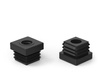 Gewindekappe für quadratische Profile A-25mm (63/64") d1-M10 1,5mm-2,0mm