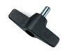 Flügelmutter mit in Kunststoff eingelassener Schraube D-68mm M8 x 25mm