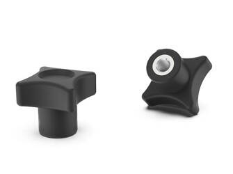 Kreuzgriff mit nicht durchgehendem Gewindeeinsatz INOX D-50mm M10