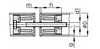 180° expansion connector, for round profiles D-32mm M6, wall thickness-2mm