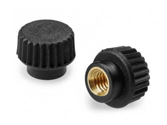 Knurled knob with threaded bushing D-15mm M5