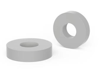Distanzrolle D-10mm d-6,4mm h-12mm aus PA, RAL9006 (aluminiumsilber)