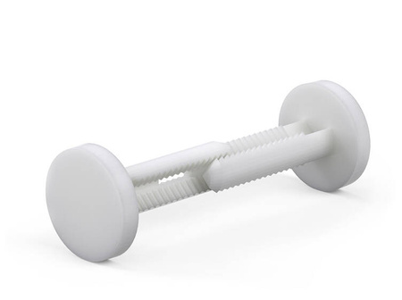 Mounting clamp without notch D-19mm d1-5mm L-5.5mm, color white