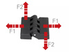 Scharnier mit einstellbarer Öffnungskraft A-63,5mm B-58mm I-47,5mm C-38mm d1-6,5mm