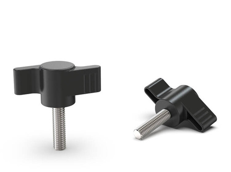 Butterfly knob with built-in screw D-68mm M8 x 33mm