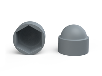 Protective cap M4 SW-7 for hexagonal bolts and nuts, RAL7001 (grey blue)