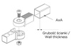Gelenkverbinder für quadratische Profile A-30mm 2mm 0-190°, mit M8-Bohrung, PAGF30