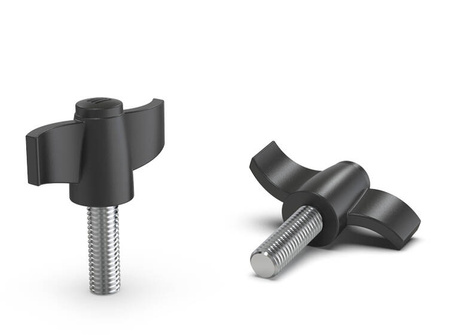 Pokrętło motylkowe z trzpieniem gwintowanym D-45mm M8x25mm
