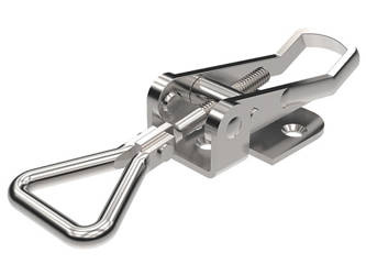 Draw latch with holes, Type A, galvanized steel