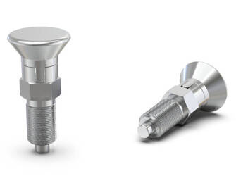 Locking pin with fine thread, made of galvanized steel D-22.5; d1-5; SW-12