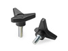 Pokrętło trójramienne z trzpieniem gwintowanym D-65mm M10 x 30mm