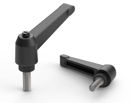 Adjustable lever with threaded pin R-104mm M12 x 70mm