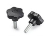 Pokrętło gwiazdowe z trzpieniem gwintowanym D-30mm M10 x 40mm