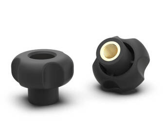 Star knob with through-threaded bushing D-40mm M8