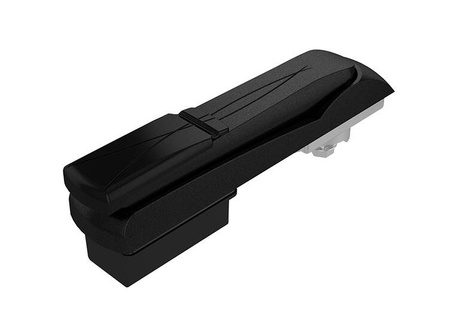 Kippgriff mit Einsatz für Einsatzstück PA6 / PA6, 90° CCW, 0,8-1,5 mm mit Abdeckung