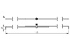 Flache Riegel zur Verbindung von Schnappverschlusspunkten 504-990 mm
