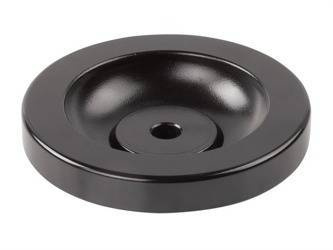 Vollaluminium-Handrad, schwarz, D-140mm; H-41mm; c-16mm; d-38mm; d1-12mm