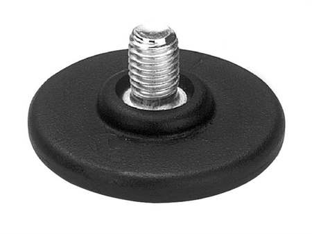 Fixed flat foot D-40mm M8 x 20mm, black color