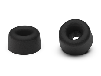 Anschraubbarer Gleitfuß D-21,0mm H-11mm d1-3,5mm, PVC (weich)