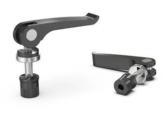 Exzenterhebel mit Mutter R-63mm M6 x 16mm, schwarz