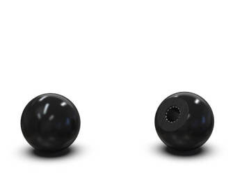 Ball handle made of duroplast with mounting hole according to DIN 319, type L d1-51mm d2-12mm
