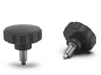 Fixierstift D-55mm d1-M12x1,5mm d2-6mm mit Sterngriff