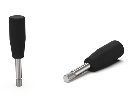 Griff mit glattem Schaft, der mit einem Gewinde endet, D-23mm H-65mm M10 x 65mm.