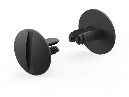 Zacisk montażowy z nacięciem D-12mm d1-5mm L-9mm, kolor czarny