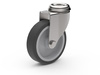 Swivel wheel set, mounting hole, plain bearing, TPA wheel D-100mm a-27mm