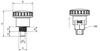 MINI positioning pin D-25mm d2-M10x1.0mm d1-6mm SW-12 with stainless steel pin