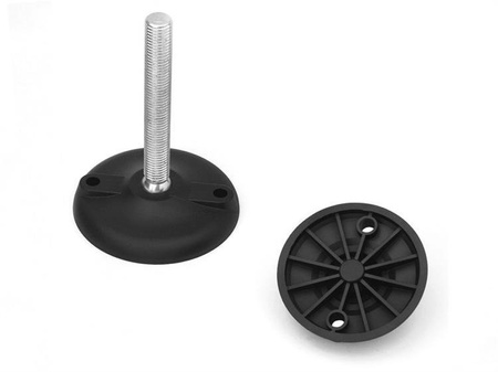 Verstellbarer Fuß mit Montagebohrungen D-105mm M16 x 130mm R-15mm