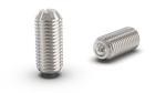 Threaded ball plunger with notch, low spring force H-12.9mm M5, INOX body