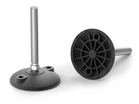 Beweglicher Fuß mit Befestigungslöchern D-80mm M10 x 100mm