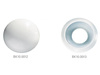 Tarnkappe D-14,5mm d-11,5mm H-4,7mm kombiniert mit Rosette, RAL8019 (braun grau)