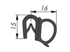 Těsnění hran PVC/EPDM, boční těsnění, 1,0-4,0mm, 50mb