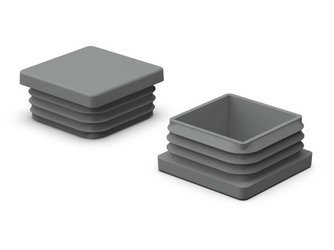 Zátka pro čtvercové profily A-40mm B-40mm, 1,0mm-2,5mm, NCS6005 (šedá)