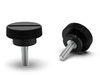 Knurled knob with a screwdriver slot and threaded pin D-15mm M5 x 20mm