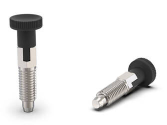 Trzpień ustalający D-18mm d2-M10x1,0mm SW-10 d1-6mm z blokadą, INOX
