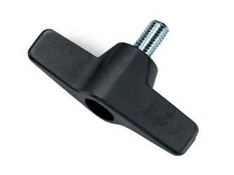 Butterfly knob with screw embedded in plastic D-70mm M8 x 23mm