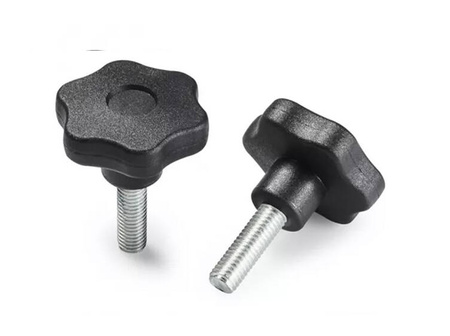 Hvězdicový knoflík s závitovým hřídelem D-40mm M6 x 15mm