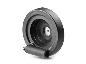 Handrad mit klappbarem Drehgriff, mit der Möglichkeit zur Montage eines Indikators D-129mm d1H7-12mm d5-87(S80/1)