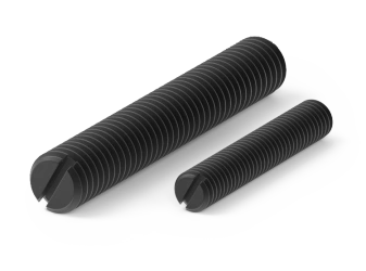 Gewindebolzen mit Schlitz M12 x 10mm, ähnlich DIN EN ISO 24766 (DIN551); PA 6.6 schwarz