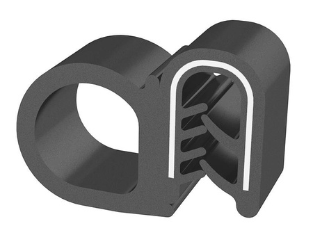 PVC/EPDM-Kantenschutzdichtung, Seitendichtung, 1,0-4,0 mm, 50 m