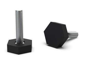 Hexagonal fixed foot SW-25mm M10 x 40mm