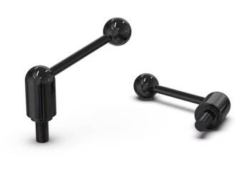 Dźwignia metalowa nastawna z trzpieniem gwintowanym L-70mm M8 x 30mm