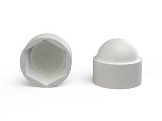 Protective cap M8 SW-13 for hexagonal bolts and nuts, RAL9016 (white)