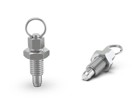 Stainless steel locating pin with a pull ring D-24mm M10